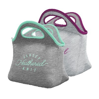 Heathered Jersey Knit Neoprene Gran Klutch Lunch Bag