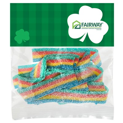 St. Patrick's Day Header Bag - Rainbow Sour Belts - 2Oz.