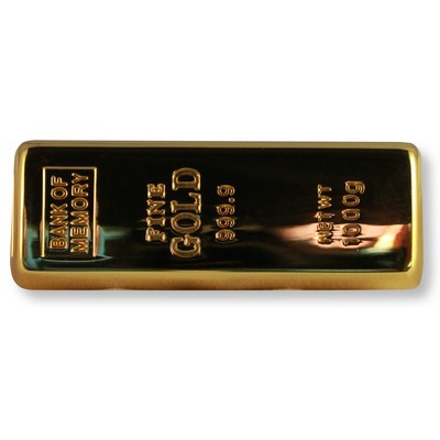 8 GB Gold Bar Style Flash Drive