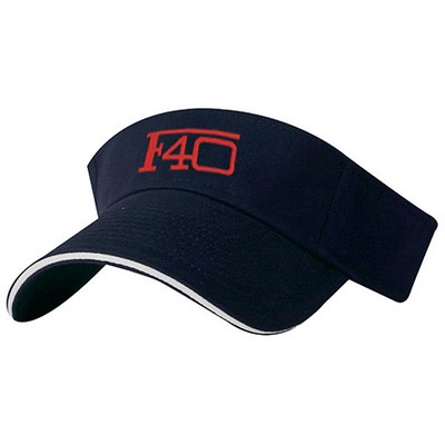 Brushed Cotton Twill Sandwich Visor