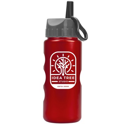 22 Oz. Metalike Mini Peak Tritan Sports Bottle w/Flip Straw Lid