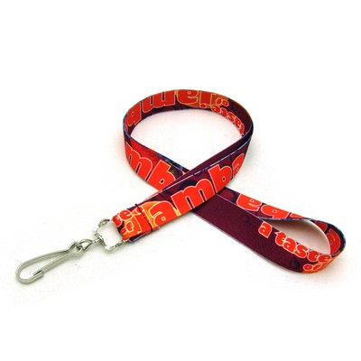 Digitally Sublimated Lanyard w/ J Hook