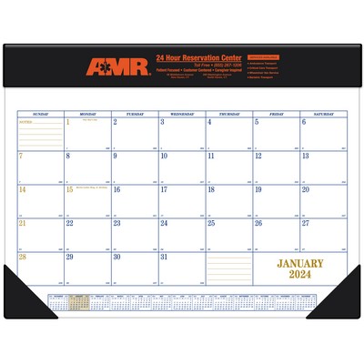 Blue/Gold Vinyl Calendar Pad