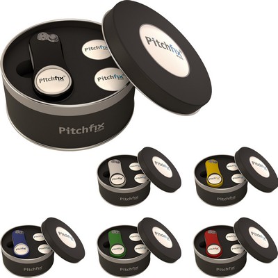 Pitchfix XL 3.0 Deluxe Set - Tool & 2 Additional Markers in Round Tin