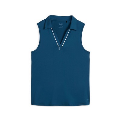 Puma Ladies Cloudspun Piped Sleeveless Polo