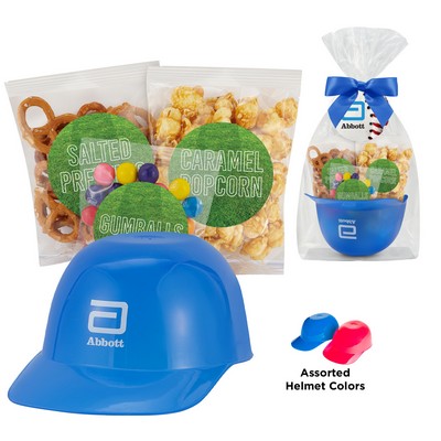 Take me out to the ballgame mini baseball snack helmet