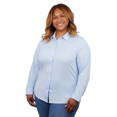 TATRA Eco Long Sleeve Knit Button Up Shirt-Women's