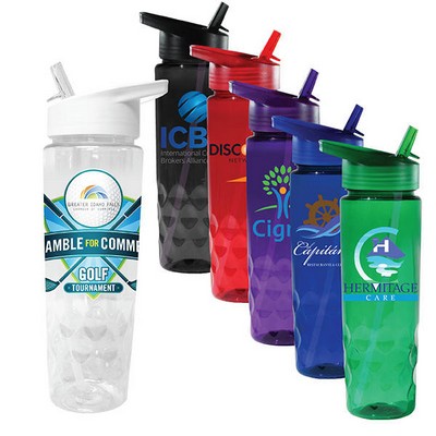 24 oz. Poly-Saver PET Bottle with Straw Cap, Full Color Digital