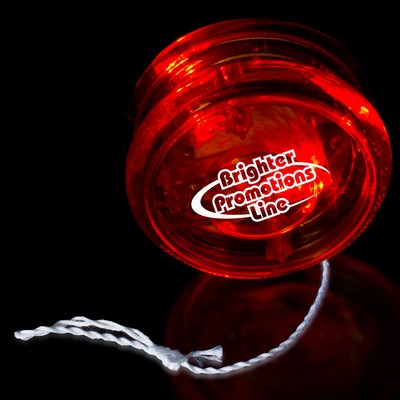 2" Pad Printed Light-Up Clear Yo-Yo w/Red LED