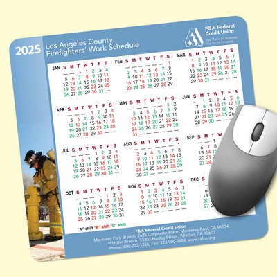 Vynex® DuraTec® 7.5"x8"x1/8" Hard Surface Calendar Mouse Pad