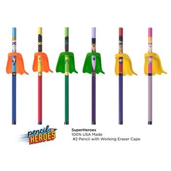 Super Heroes Pencil w/Cape Eraser