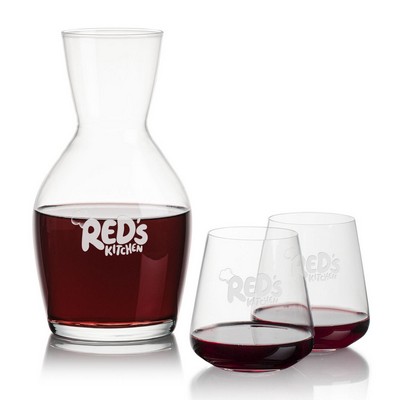 Westwood Carafe & 2 Breckland Stemless