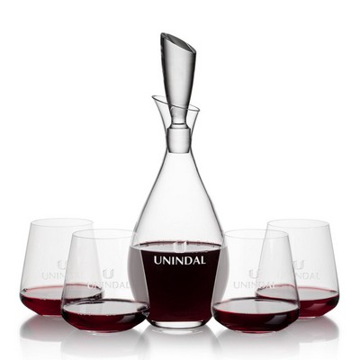 Juliette Decanter & 4 Breckland Stemless Wine