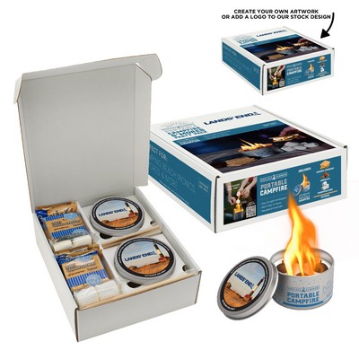 S'mores Family Party Pack featuring Endless Summer® Portable Campfire w/ Custom lid & Box (Fudge)