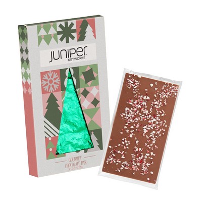 1 Oz. Belgian Chocolate in Tree Window Box - Peppermint Bar