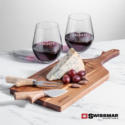 Swissmar® Paddle Board & 2 Reina Stemless Wine