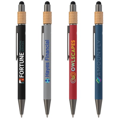 Reborn Spinner Recycled Aluminum Pen w/ Stylus - ColorJet