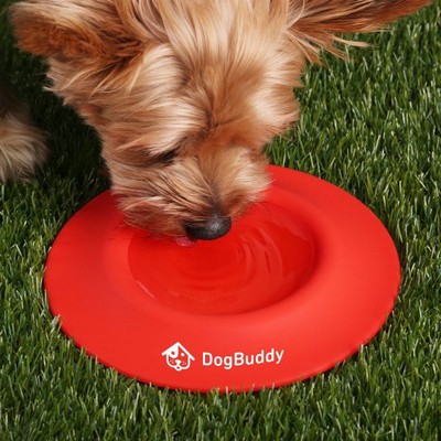 2-in-1 Silicone Pet Flyer and Drinking Bowl