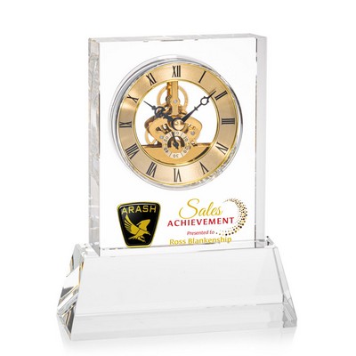 VividPrint™ Clock on Base - Ashland/Gold/Clear 7¾"