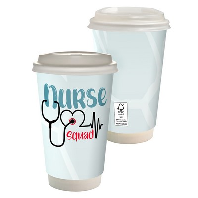 16 oz. Healthcare Full Color Paper Cup with Lid