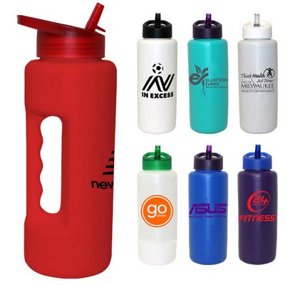 32 oz. Grip Bottle with Straw Cap Lid