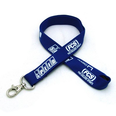 3/4" Silkscreened Tubular Lanyard w/ Deluxe Swivel Hook