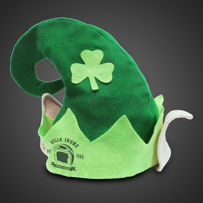 Screen Printed Shamrock Leprechaun Hat