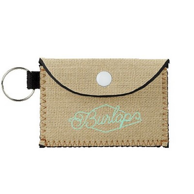 Bend & Snap Burlap Neoprene Card Wallet