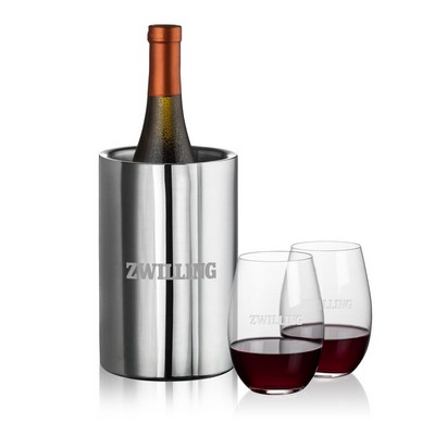 Jacobs Wine Cooler & 2 Laurent Stemless Wine