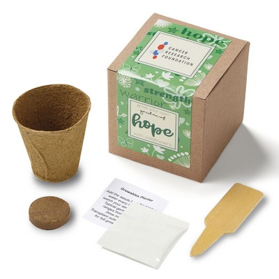 Green Garden of Hope Planter in Kraft Gift Box