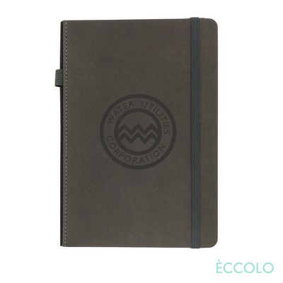 Eccolo® Memphis Journal w/Elastic Pen Loop - (M) 5 3/4 "x 8 1/4" Gray