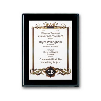 SpectraPrint Plaque - Ebony/White 7"x9"