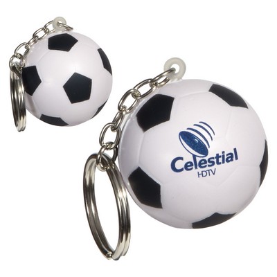 Soccer Ball Stress Reliever Key Chain