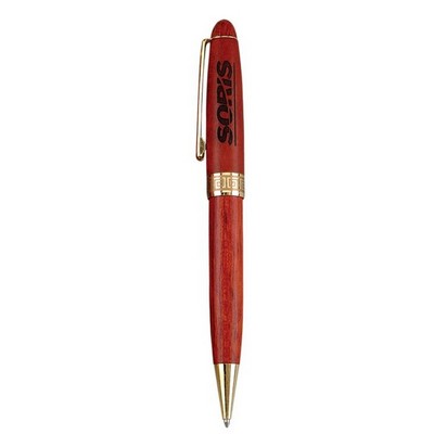 Wooden Collection Twist Action Ballpoint Pen w/Gold Trim