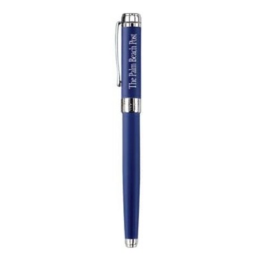 Solid Brass Barrel in Matte Finish Roller Ball Pen w/ Shiny Chrome Accent