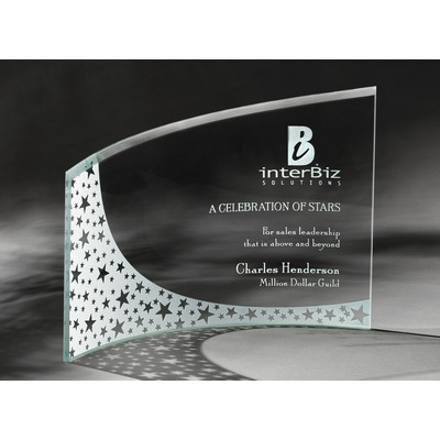 9" Breeze Bent Jade Crystal Award