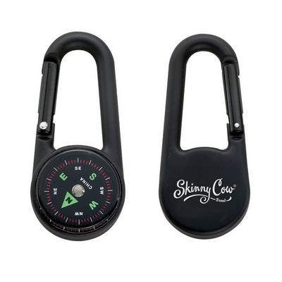 Cedar Creek® Colored Carabiner Compass - Black