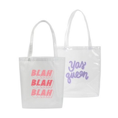 Continued Shamwow Clear/Grid Vinyl Tote