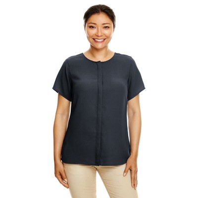 Devon and Jones Ladies' Perfect Fit™ Short-Sleeve Crepe Blouse