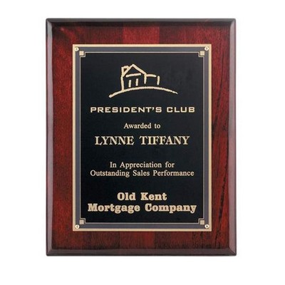 Regency Plaque - Rosewood/Pewter/Black 8"x10"