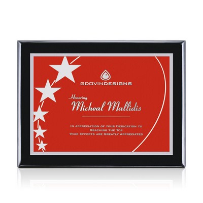 Oakleigh/Gemini Plaque - Black/Red 9"x12"