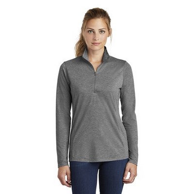 Sport-Tek® Ladies' PosiCharge® Tri-Blend Wicking 1/4-Zip Pullover Sweatshirt