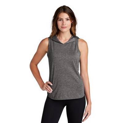 Sport-Tek® Ladies PosiCharge® Tri-Blend Wicking Draft Hoodie Tank