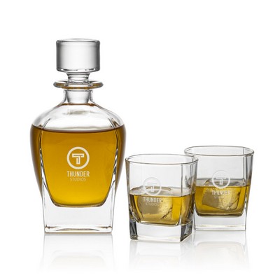 Sterling Decanter & 2 On-the-Rocks