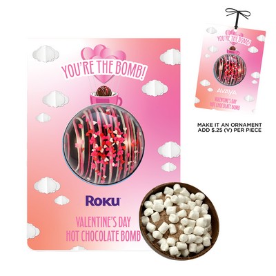 Valentine's Day Hot Chocolate Bomb Billboard Card - Dark Chocolate