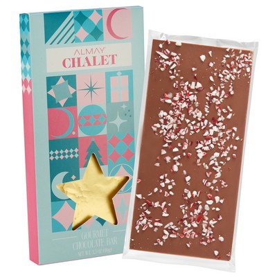 3.5 Oz. Belgian Chocolate in Star Window Box - Peppermint Bar