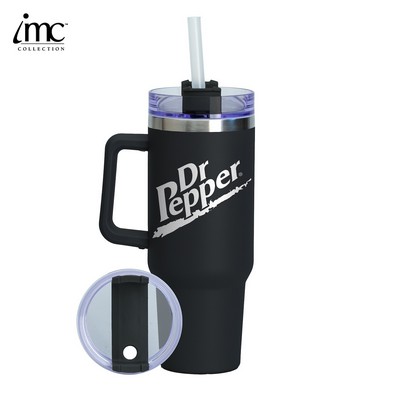 40 Oz Stainless Steel Tumbler with Straw