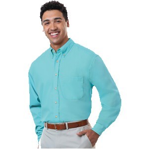 Men's Long Sleeve Superblend™ Poplin Shirt w/Patch Pocket