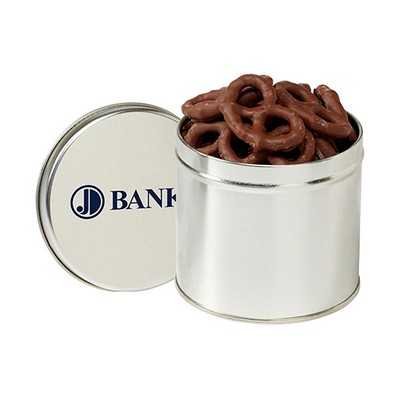 Round Tin (1/2 Quart) - w/ Chocolate Covered Pretzels