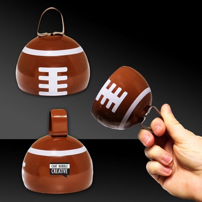 3 1/2" Metal Football Cowbell